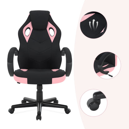 WOLTU Gaming Chair Gamer Armchair Office Computer Chair Ergonomic Design Fabric 360° Swivel Chair Adjustable Height High Back