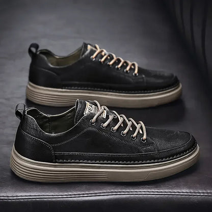 Classic Men's Sneakers Platform Slip on Casual Shoes for Men Leather Sneakers New Comfort Flat Shoes Spring Men's Loafers Shoes