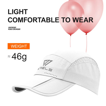 WRELS Breathable Sun Shade Baseball Cap Men and Women Quick Dry Convenient Carrying Folding Cap