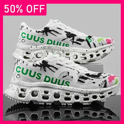 Men Sports Shoes Shock-absorbing Jogging Anti Slip Breathable Mesh Soft Soled Running Shoes Outdoor Fitness Lace Up Sports Shoes