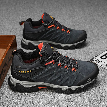HIKEUP Scarpe da trekking in pelle di alta qualità, resistenti, da outdoor sportivo, da uomo, con lacci, per escursionismo, arrampicata e caccia