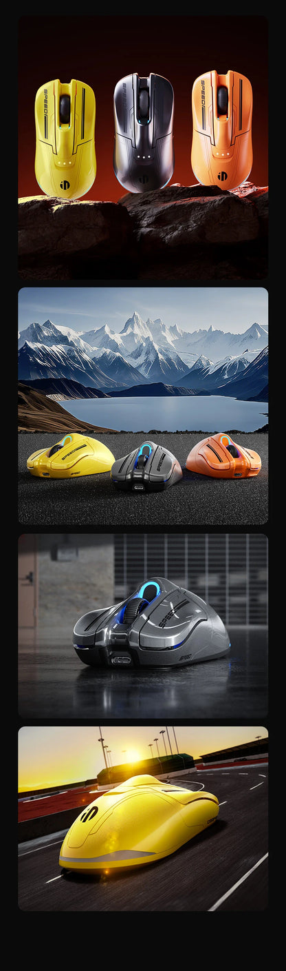 INPHIC Super Racing Car Series Wireless Bluetooth Gaming Mouse 500mA Battery Level Display Light Effect Customization