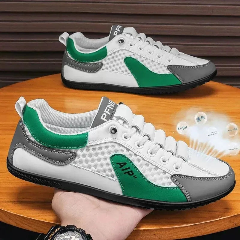 Ανδρικά casual αθλητικά παπούτσια slip-on με κορδόνια, αναπνεύσιμο mesh, unisex, για άνοιξη και φθινόπωρο, χαμηλά, επίπεδα, γρήγορη και εύκολη εφαρμογή