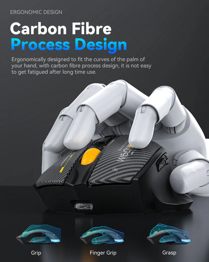 Bluetooth Wireless Gaming Mouse, 12800 DPI Wired/Wireless RGB Mouse with 7 Programmable Buttons,for PC Laptop,Gaming