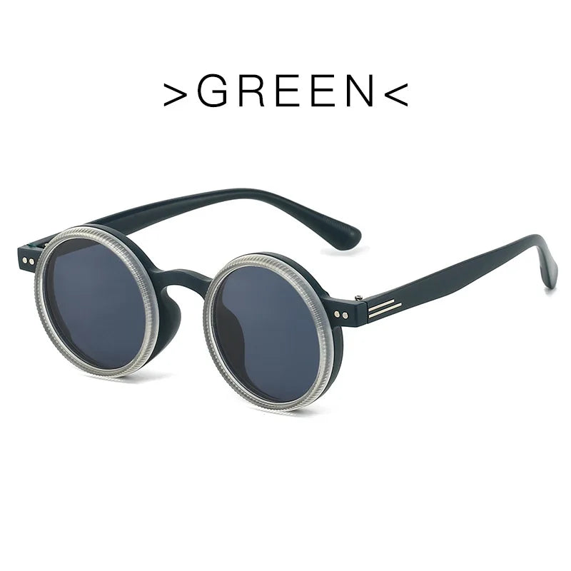 360° Rotating Adjustable Sunglasses Round Frame Polarized Sunglasses Outdoor UV Resistant Sunglasses Protective Glasses