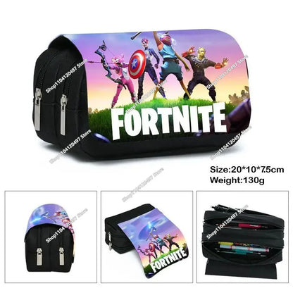 Fortnite Kids Pencil Bag Kawaii Pencil Case Large Capacity Waterproof Handheld Cosplay Pencil Pouch Office Stationary Gift Toy
