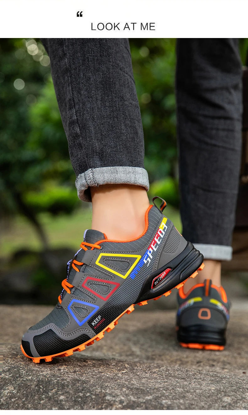 Zapatillas de ciclismo para hombre, calzado outdoor de montaña y cross-country, antideslizante y resistente al desgaste, para entrenamiento de ciclismo y senderismo