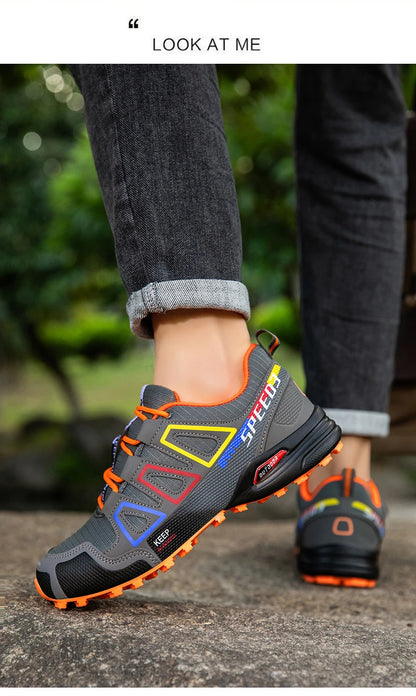 Zapatillas de ciclismo para hombre, calzado outdoor de montaña y cross-country, antideslizante y resistente al desgaste, para entrenamiento de ciclismo y senderismo