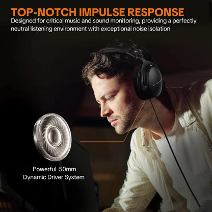 TOP W550X Talomen Over-Ear Headphones Portable Audio and Video Equipment with Detachable Cable Built-in Microphone For Gift