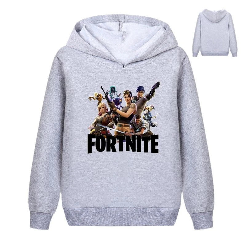Sudaderas infantiles con estampado de Fortnite, estilo cartoon, cómodas y holgadas, con manga larga, para otoño e invierno