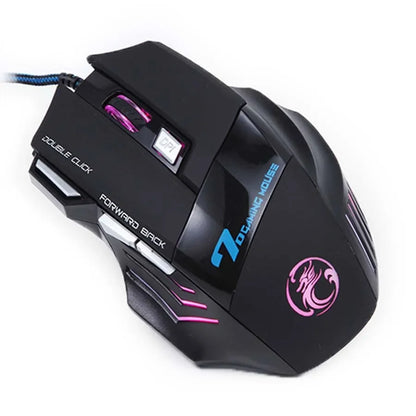 Best Sale 7 Buttons 5500 DPI Super Led Optical Professional USB Wired Gaming Mouse High Quality Computer Cable Game Mice