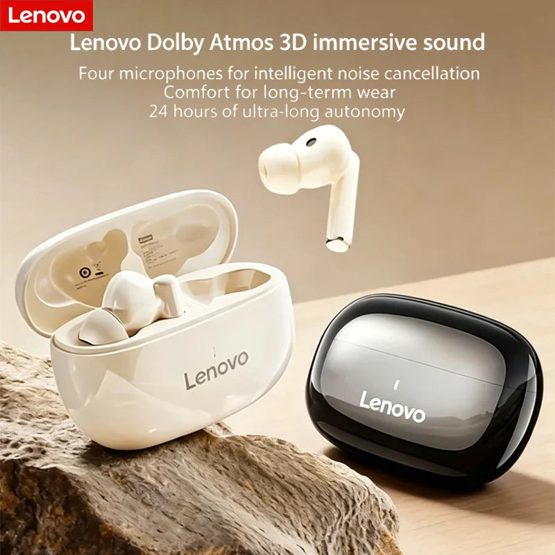 Lenovo TA210 – écouteurs sans fil Bluetooth, microphone intégré, Port de chargement, isolation du bruit, casque confortable sur l'oreille, C, nouveau