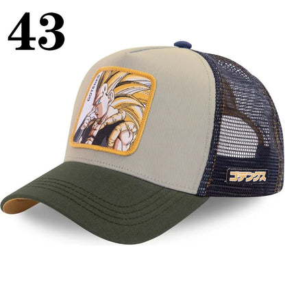 Dragon Ball DRAGONBALL sieťovaná čiapka, kreslená sieťovaná čiapka, pánska a dámska bejzbalová čiapka, módna čiapka s nášivkou, trucker čiapka