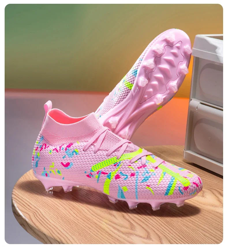 Nouvelles chaussures de football pour hommes, chaussures d'entraînement professionnelles, chaussures de football, baskets de match, chaussures de sport pour l'extérieur sur gazon, antidérapantes, ultralégères, unisexes
