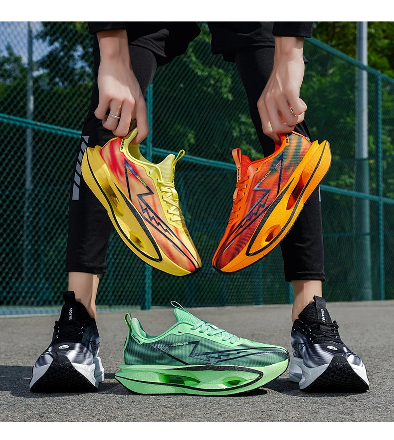 Running Shoes Marathon Speciality Men Sports Carbon Board Breathable Ultralight Womens Comfy Athletic Cushion Stability Sneakers