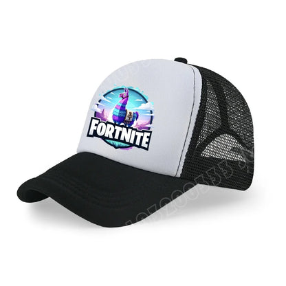 Fortnite Baseball Cap Cartoon Game Printed Hat Kids Summer Breathable Mesh Hat Adjustable Peaked Cap Childrens Birthday Gift