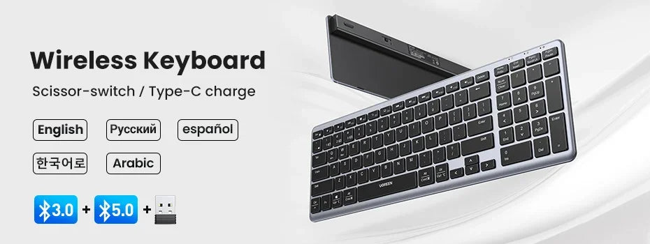 Mouse Wireless Bluetooth5.0 2.4G Ergonomic 4000DPI 6 Mute Buttons for MacBook Tablet Laptops Computer PC Mice
