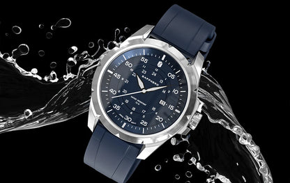 Reloj para hombre SAPPHERO: reloj de cuarzo de lujo, resistente al agua hasta 50 m, equipado con un mecanismo importado y una caja de acero inoxidable. Una idea de regalo ideal para hombre.