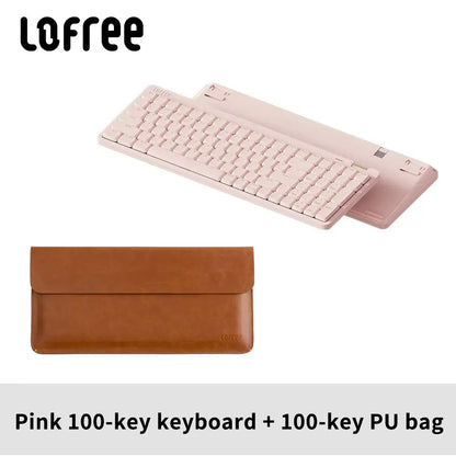 Lofree Flow Lite Wireless Mechanical Keyboard&PU Bag Lighter&Silenter POM Switch 2.4G Bluetooth&Wired Office Typing Gasket 84key
