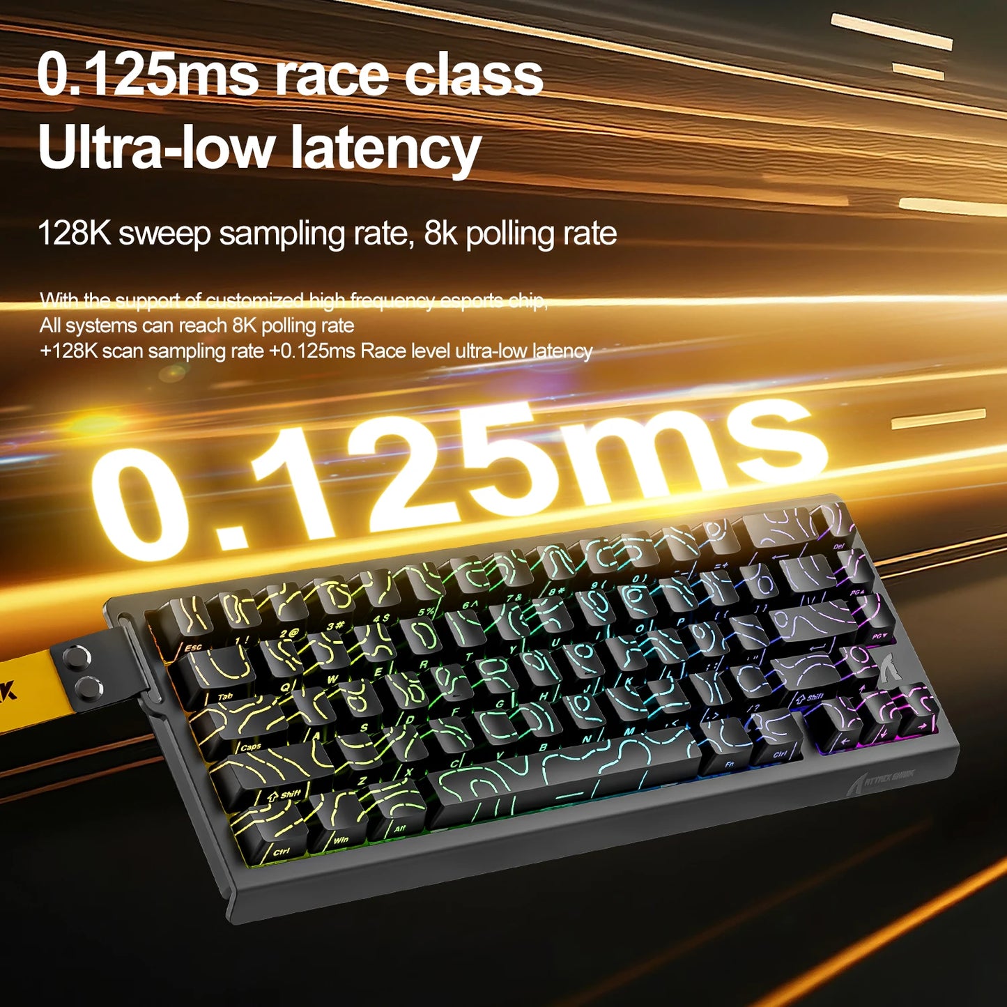X68HE ATTACK SHARK X68PRO Magnetic Gaming Keyboard Mechanical Wired 0.01mm Rapid Trigg 8000Hz SOCD/Rs 0.125ms 128K Rate