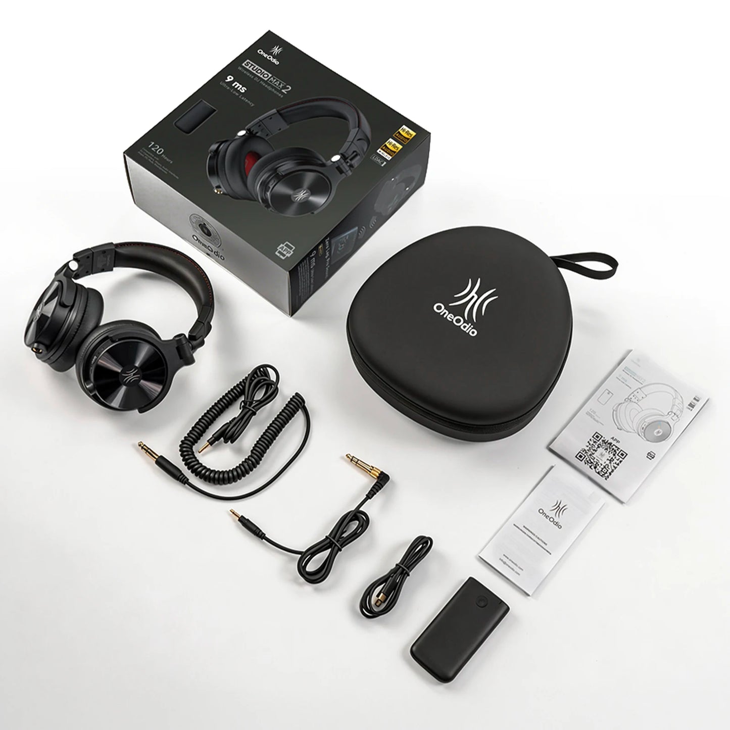 Oneodio Studio Max 1/2 Bluetooth 6.0 Headphones Wireless DJ Headset 9ms Ultra Low Latency Studio Monitor Headphones Hi-Res LDAC
