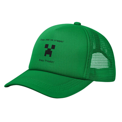 Creepin Creepers für Erwachsene – Trucker-Cap, Mesh-Baseballkappe, Snapback-Kappen, Hüte, Sonnenhut, verstellbare Sonnenkappen, Sommer