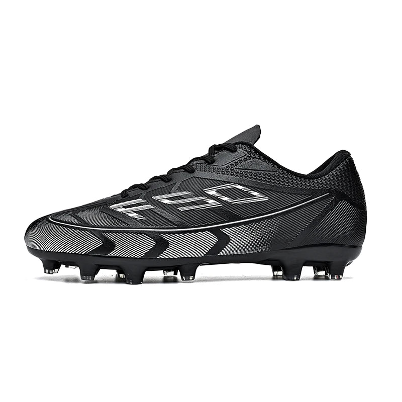 Chaussures de football pour jeunes, crampons pour terrain dur, fermeture à lacets, chaussures de football pour enfants, garçons et filles, chaussures d'entraînement pour activités de plein air.