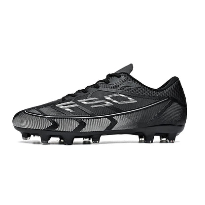 Chaussures de football pour jeunes, crampons pour terrain dur, fermeture à lacets, chaussures de football pour enfants, garçons et filles, chaussures d'entraînement pour activités de plein air.