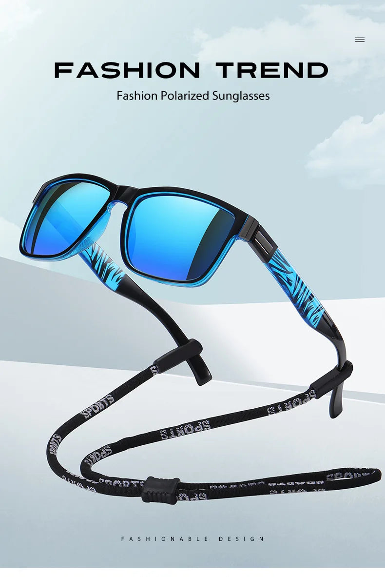 VCKA Myopia Sunglasses Square Prescription -0.5 To -6.0 Women Men Polarized Colorful Lens Sports Nearsighted Astigmatism Eywear