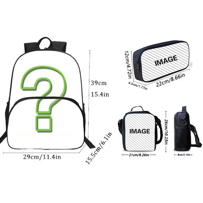 Zaini per bambini con design Hot Game, borsa pranzo e astuccio, borse scuola per alunni ad alta capacità, per bambino e bambina, regalo ideale F-FortniteS