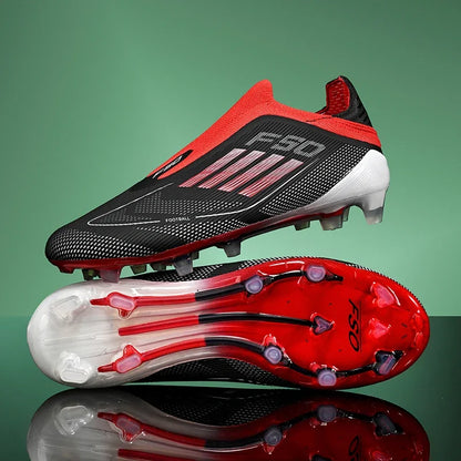 Nouvelles chaussures de football pour hommes, crampons longs d'entraînement, chaussures de football pour matchs en extérieur, crampons pour garçons et adultes, respirantes, antidérapantes, confortables pour le sport