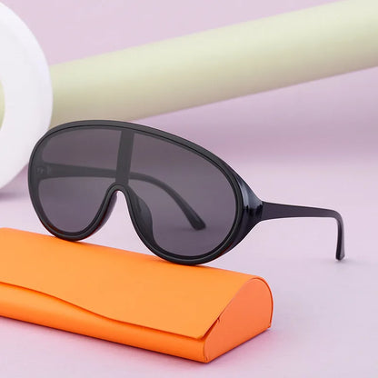 Trendige, übergroße Einteilige Sonnenbrillen für Damen und Herren – Luxusmarken-Designer-Sonnenbrillen – Modische Sonnenbrillen – Große Brillenfassungen