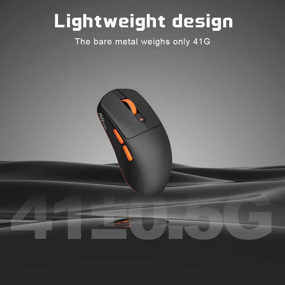 RK ROYAL KLUDGE M30 Bluetooth Wireless Mouse PAW3311 41G Lightweight 12000dpi Tri-mode Gamer Computer Mouse  Ergonomic Software