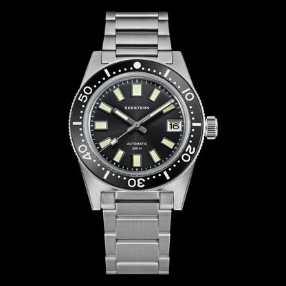 SEESTERN 62MAS Diving Watch Men Automatic Mechanical Wristwatch Luminous Bezel Waterproof NH35 Movement Sapphire Glass Bracelet