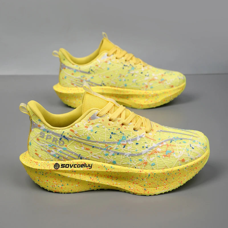 Zapatillas de running con placa de carbono 2026, amortiguación para maratón, deportivas para hombre y mujer, transpirables, ligeras, cómodas, atléticas y antideslizantes