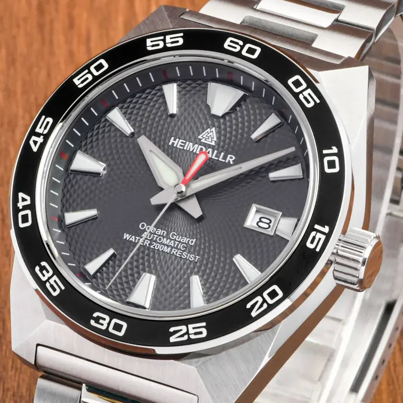 Heimdallr Monster GS Diver Men's Watch 43mm Blue Dial Sapphire Ceramic Bezel NH35 Automatic Movement Stainless Bracelet 20Bar