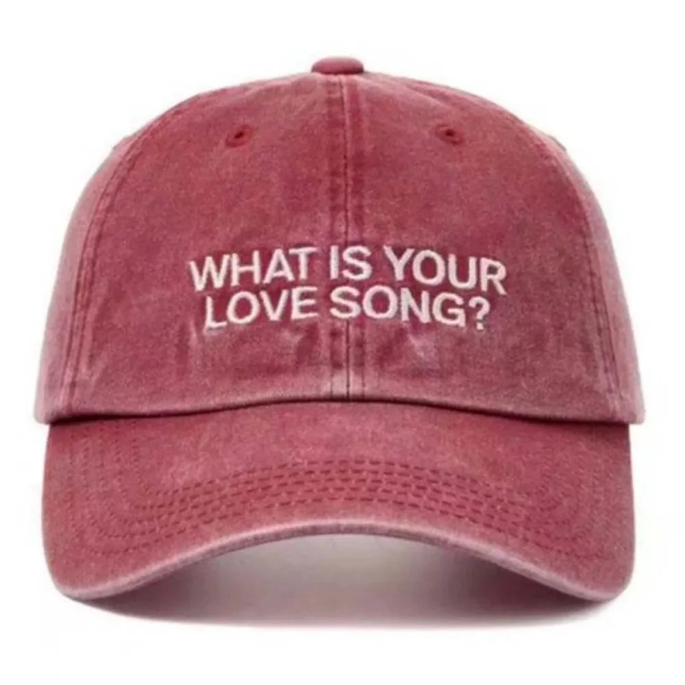 K-pop coreano "What Is Your Love Song" - Cappellino in maglia con ricamo - Cappellino da concerto del tour mondiale - Cappellini da baseball alla moda per donna e uomo - Cappellini da esterno
