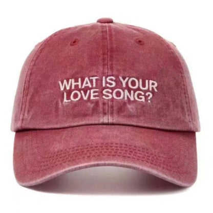 K-pop coreano "What Is Your Love Song" - Cappellino in maglia con ricamo - Cappellino da concerto del tour mondiale - Cappellini da baseball alla moda per donna e uomo - Cappellini da esterno