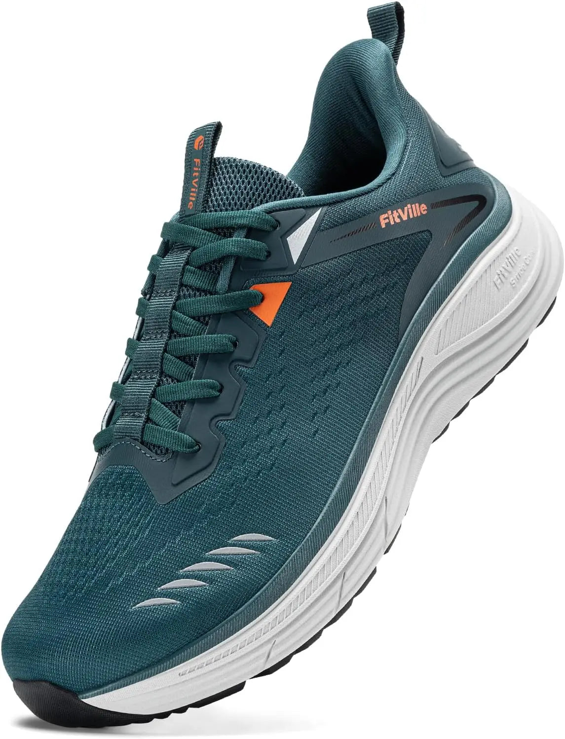 Chaussures de sport extra larges FitVille pour hommes, respirantes, pour la gym, l'athlétisme, l'entraînement croisé, la course à pied, avec amorti maximal.