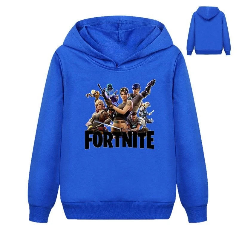 Sudaderas infantiles con estampado de Fortnite, estilo cartoon, cómodas y holgadas, con manga larga, para otoño e invierno