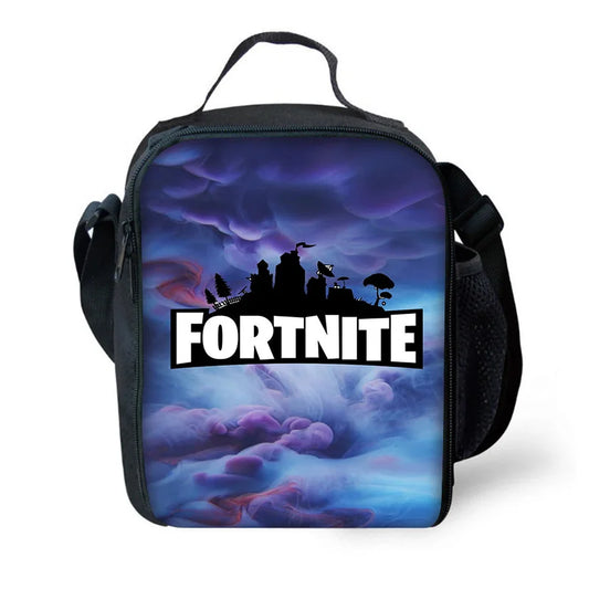 Bolsa térmica infantil grande F-FortniteS para niño y niña, juego popular, estudiante, picnic al aire libre, lonchera térmica reutilizable de gran capacidad