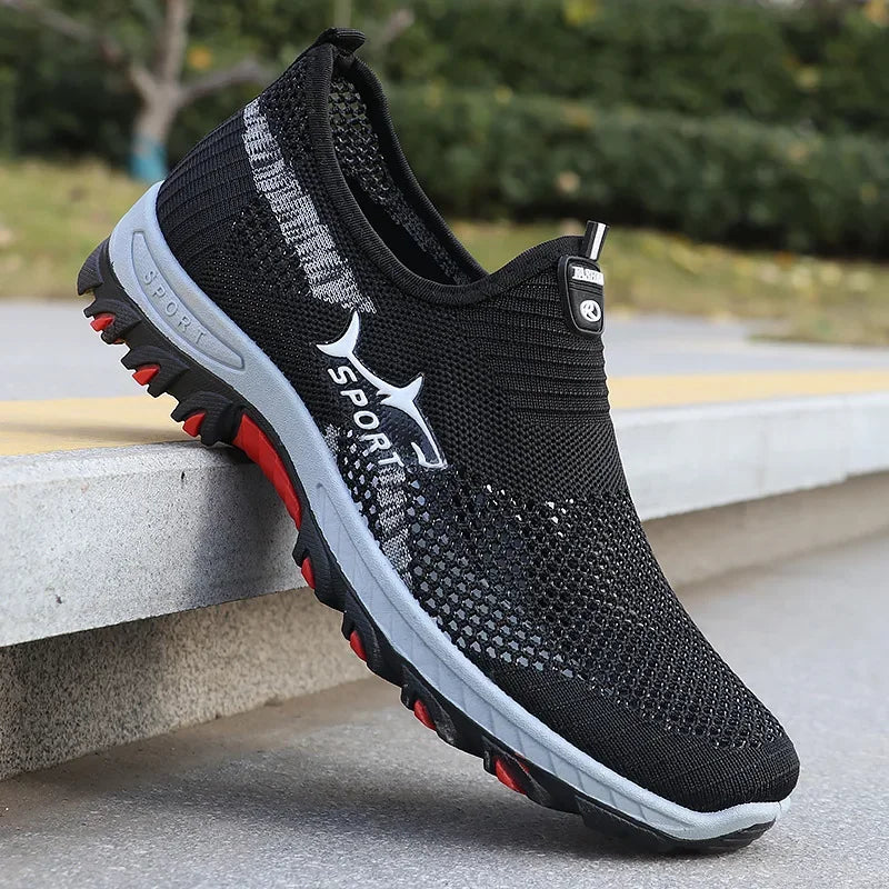 Letnie sneakersy męskie – sportowe buty męskie z siateczki, oddychające buty sportowe z płótna, lekkie sneakersy, tanie buty, wyprzedaż