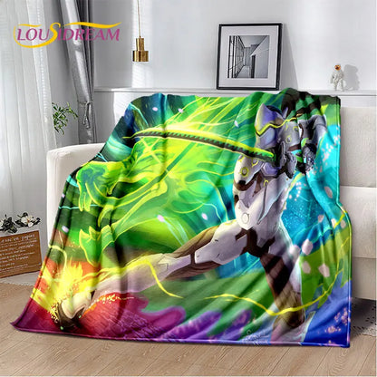 Overwatch Game Gamer DVA  Reaper Soft Plush Blanket,Flannel Blanket Throw Blanket for Living Room Bedroom Bed Sofa Picnic Kid 3D