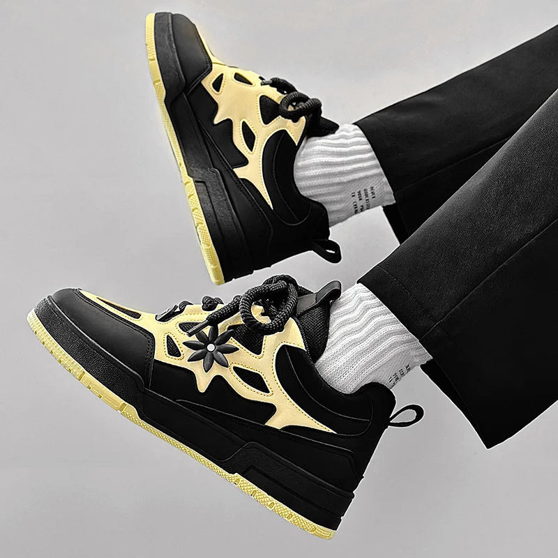 Zapatillas de moda para hombre, estilo urbano y skate, de marca de lujo, para entrenamiento, con malla transpirable, calzado casual masculino