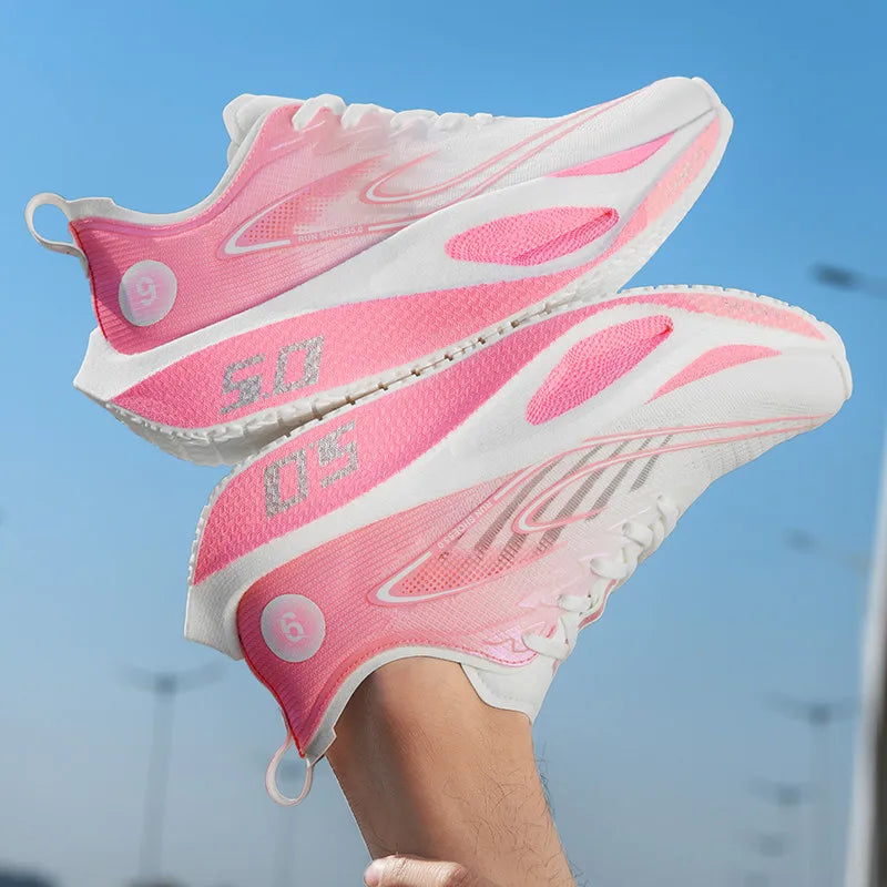 Men's Sports Shoes Cushioning Non-Slip Flat Wear Resistant Sneakers Mesh Breathable Platform Soft Running Shoes for Man