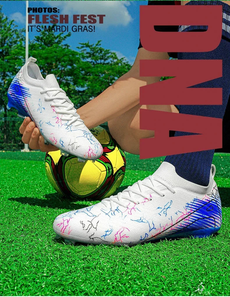 New Men's Soccer Shoes Training Wholesale Top Football Boots Sneakers FG Quality Cleats Non-Slip Drop Shipping Unisex Adult