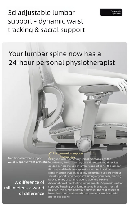Ergonomic Office Chair Reclining with Footrest High Back Computer Desk Chair with Lumbar Support for Home Office Gaming