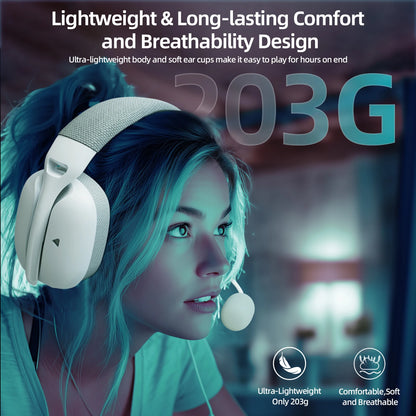 ATTACK SHARK L80PRO 3-in-1 Gaming Headset – Low Latency Wireless Bluetooth Headphones with Dual Microphone, 40mm Hi-Fi Sound & Stable Connection Gaming Headset