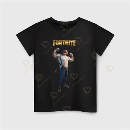 T-shirt Peely Fortnite girocollo estiva a maniche corte, top streetwear Battle Royale per abbigliamento casual