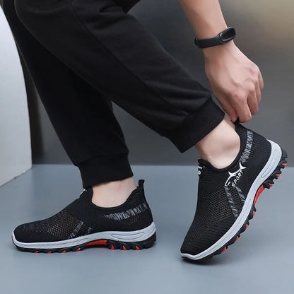 Letnie sneakersy męskie – sportowe buty męskie z siateczki, oddychające buty sportowe z płótna, lekkie sneakersy, tanie buty, wyprzedaż